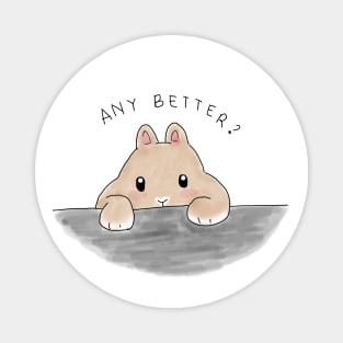 Fat Bunny Peeking _ any better by Bunniesme Magnet